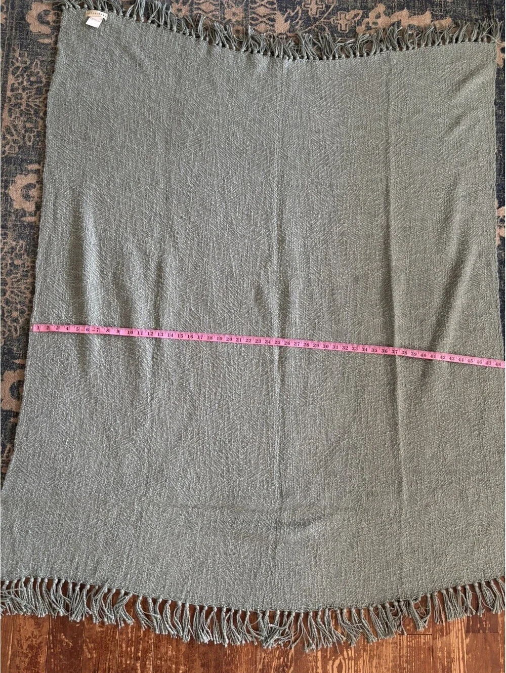 Pottery Barn Throw Blanket Sage Green Fringe Farmhouse 60x50 [COPY]